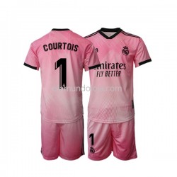 Camisola Real Madrid Thibaut Courtois 1 Guarda-redes Criança Equipamento Quarto 2021-2022 Manga Curta